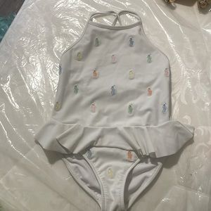 White Polo onesie bathing suit